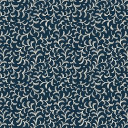 Hajime Fabric by Stuart Hillard | Dark Blue Scroll